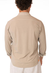 MAGLIA CAMICIA UOMO  BEIGE 25256 85 RRD